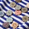 100PCS Mixed Pattern Vintage 3/4inch Wooden Buttons 2 Holes DIY Craft Sewing Random Flower Painting Buttons Hand-Made DIY Sewing Process Decorative Wooden Buttons Clothes Accessories 20mm Wood buttons